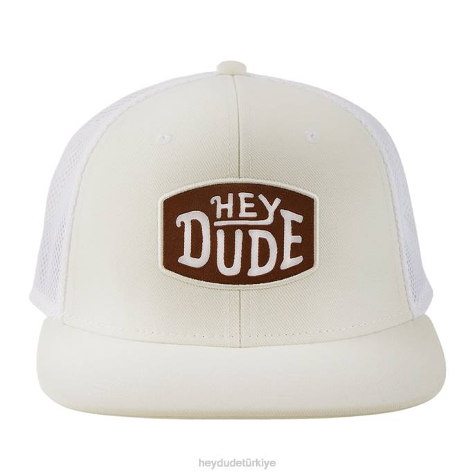 Hey Dude aksesuar krem üniseks kamyon şoförü şapkası 82XX270