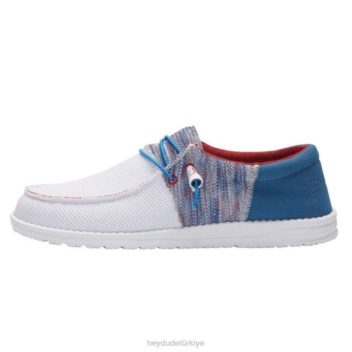 Hey Dude ayakkabı Mavi kırmızı erkekler wally sox funk 82XX392