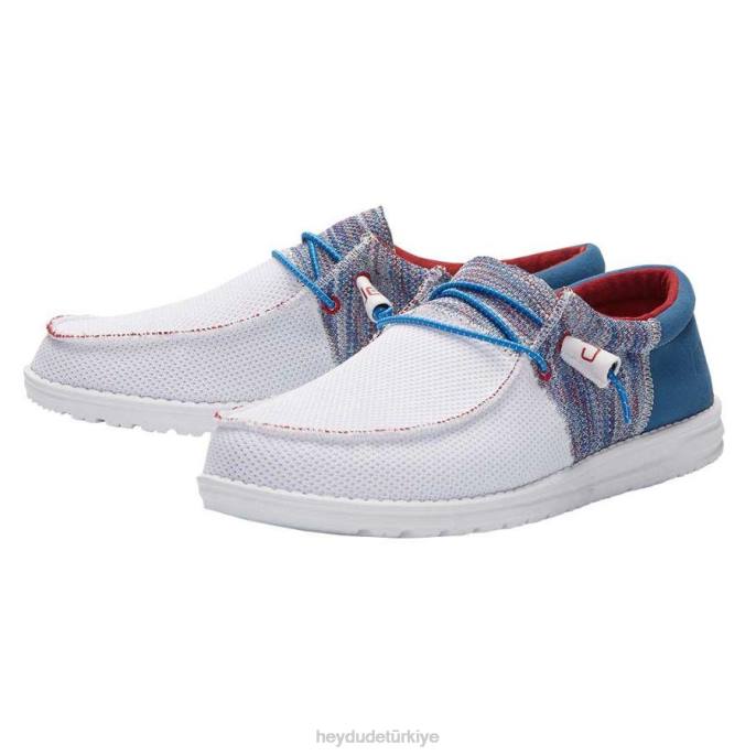 Hey Dude ayakkabı Mavi kırmızı erkekler wally sox funk 82XX392