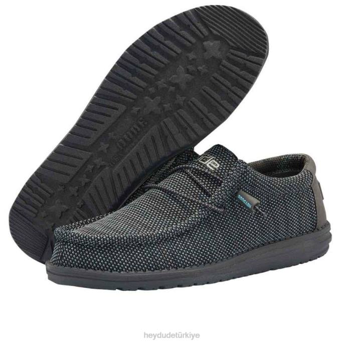 Hey Dude ayakkabı asfalt azur erkekler Wally sox 82XX346