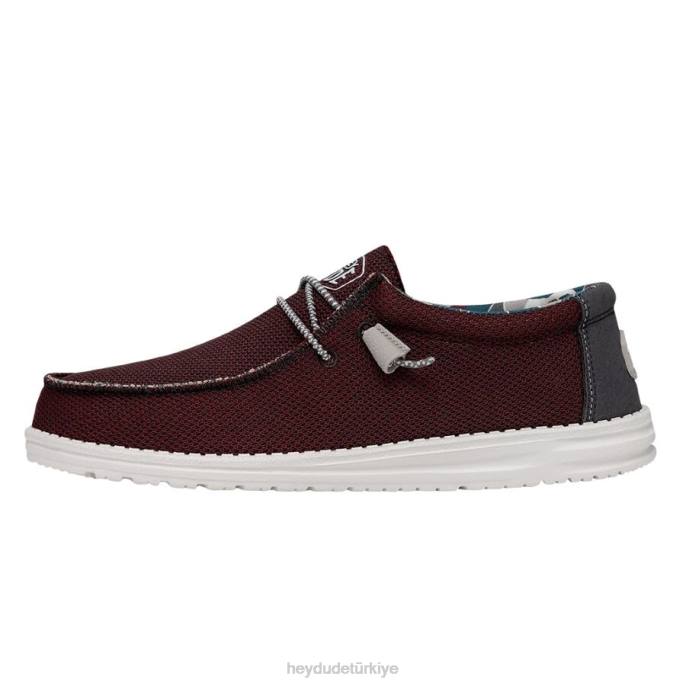 Hey Dude ayakkabı karanda kırmızı erkekler Wally Sox üçlü iğne 82XX443