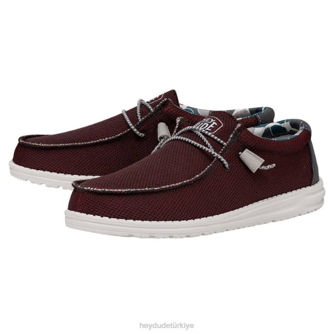 Hey Dude ayakkabı karanda kırmızı erkekler Wally Sox üçlü iğne 82XX443