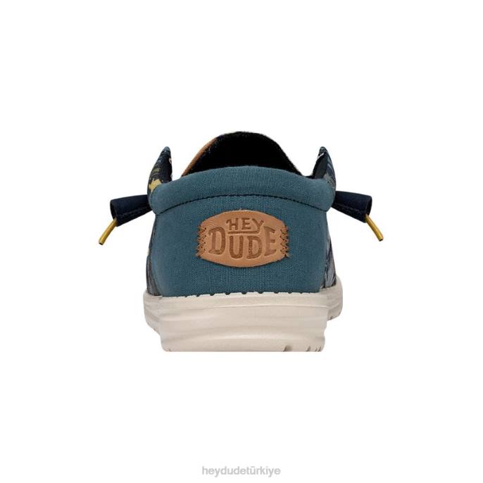 Hey Dude ayakkabı mavi erkekler wally funk vahası 82XX307