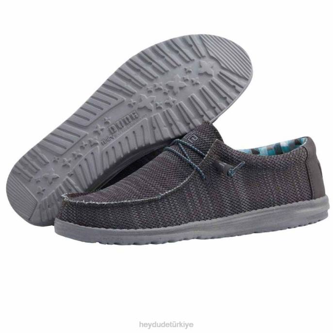 Hey Dude ayakkabı odun kömürü erkekler Wally sox 82XX338