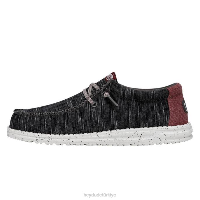 Hey Dude ayakkabı siyah erkekler Wally Jersey 82XX348