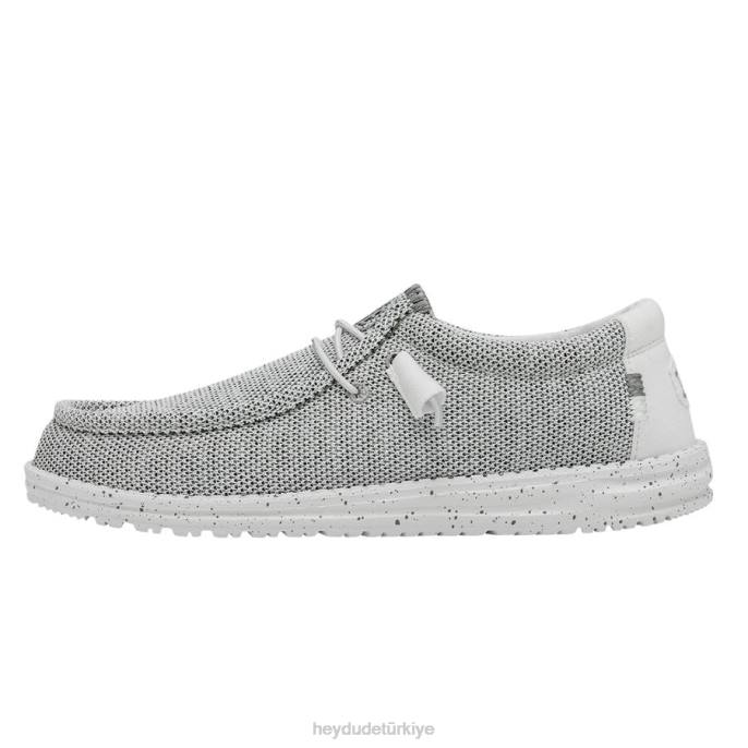 Hey Dude ayakkabı taş beyaz erkekler wally sox geniş 82XX297
