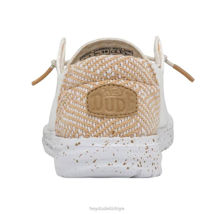 Hey Dude ayakkabı Beyaz kum erkekler wendy chambray 82XX95