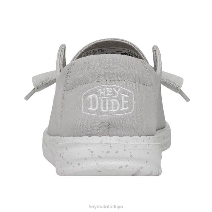 Hey Dude ayakkabı açık gri erkekler wendy şantuk tuval 82XX25