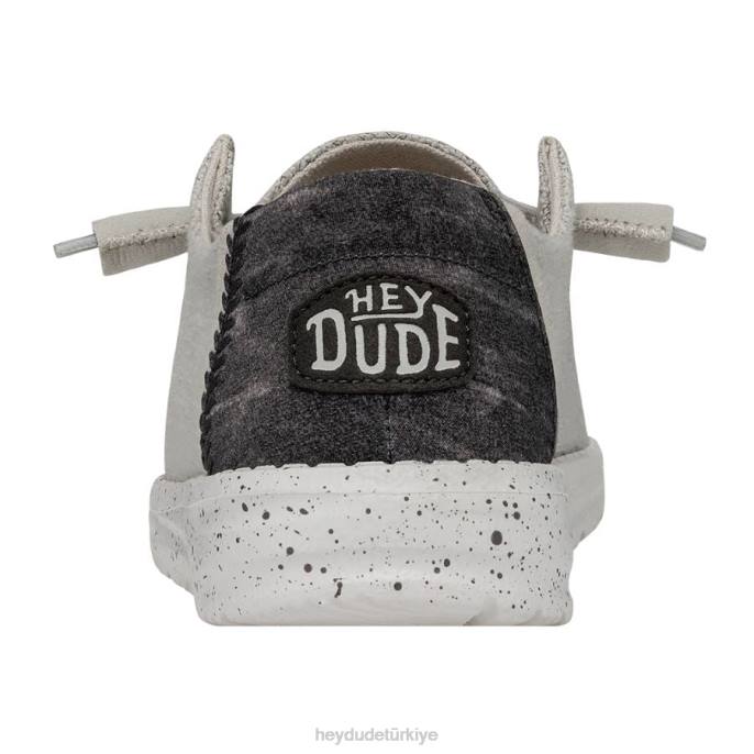 Hey Dude ayakkabı açık gri erkekler wendy dokuma 82XX143