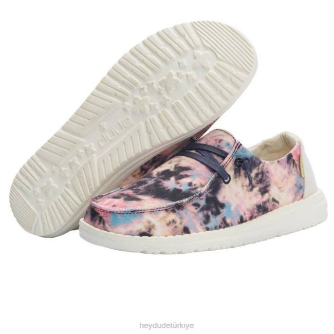 Hey Dude ayakkabı lacivert pembe erkekler Wendy kravat boyası 82XX188