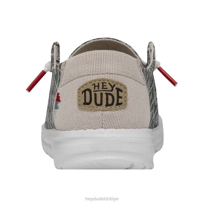 Hey Dude ayakkabı nakış koyu gri erkekler wendy boho 82XX70