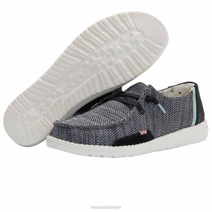 Hey Dude ayakkabı parlak siyah erkekler wendy sox 82XX190