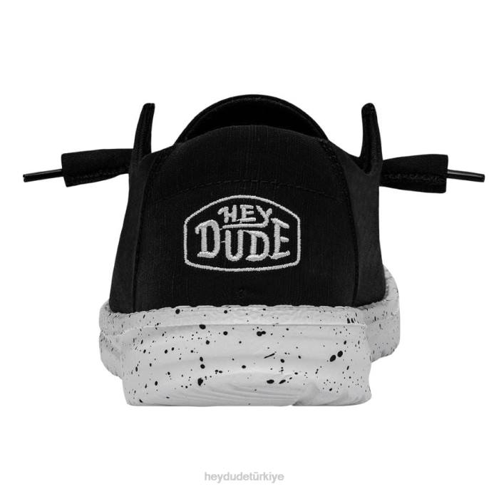 Hey Dude ayakkabı siyah erkekler wendy şantuk tuval 82XX24