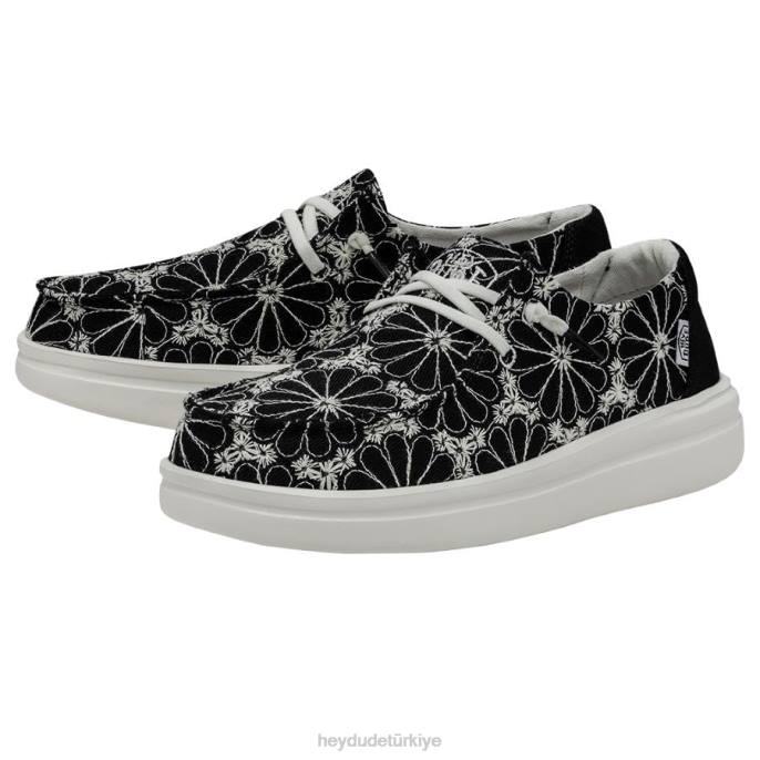 Hey Dude ayakkabı siyah erkekler wendy yükselişi kuşgözü 82XX148