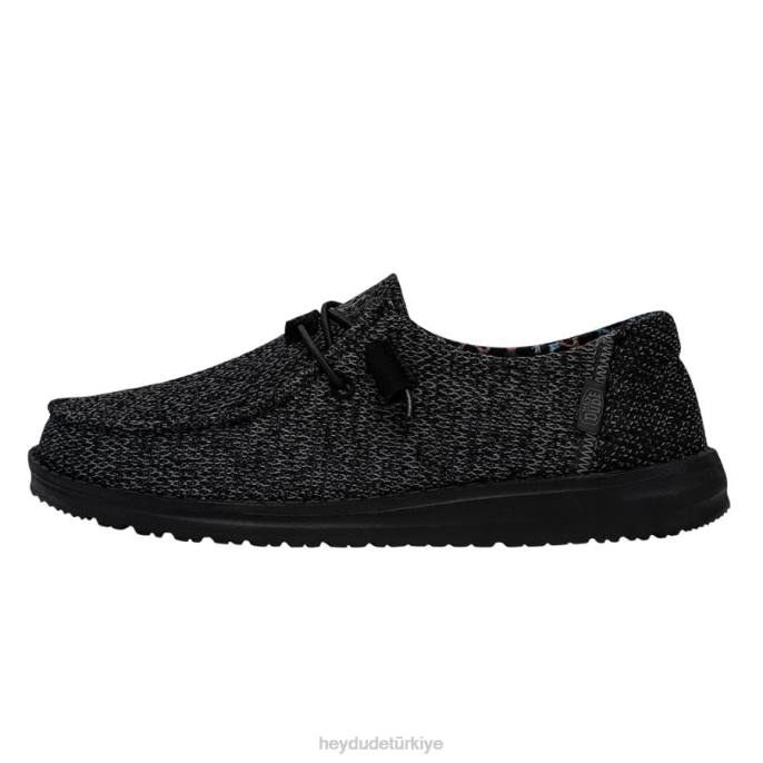 Hey Dude ayakkabı tamamen siyah erkekler wendy sox mikro 82XX50