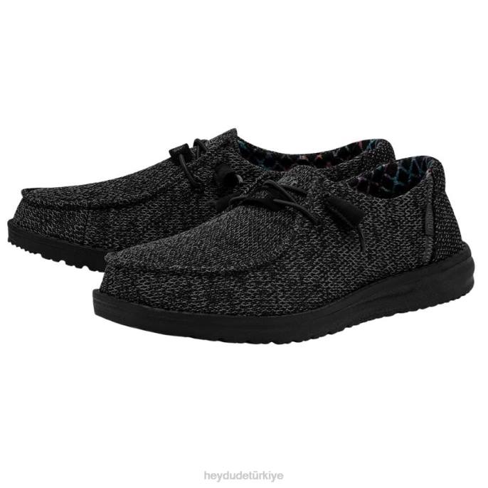 Hey Dude ayakkabı tamamen siyah erkekler wendy sox mikro 82XX50