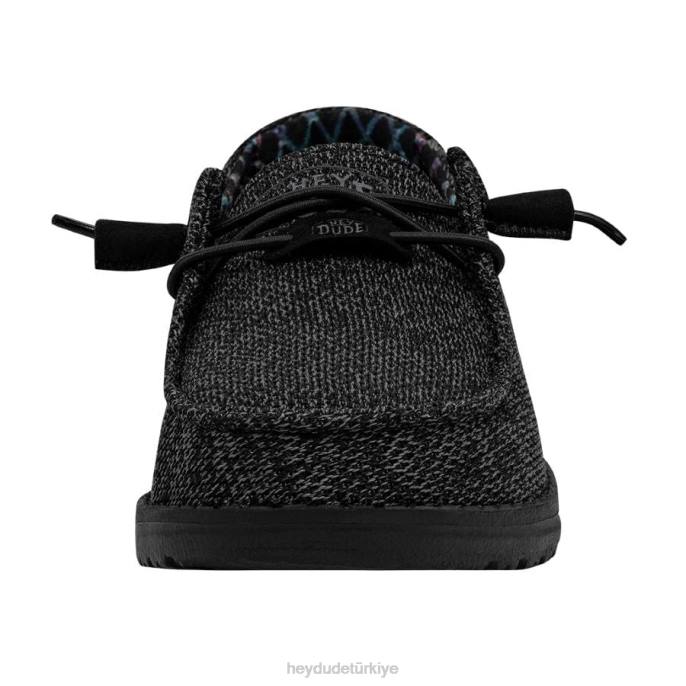Hey Dude ayakkabı tamamen siyah erkekler wendy sox mikro 82XX50