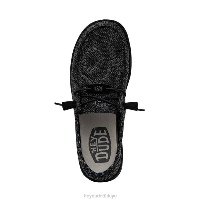 Hey Dude ayakkabı tamamen siyah erkekler wendy sox mikro 82XX50