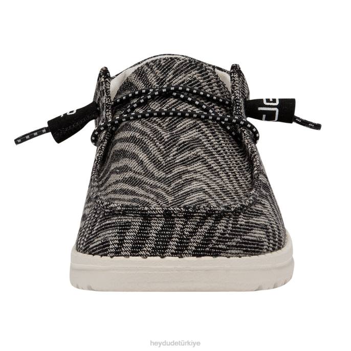 Hey Dude ayakkabı zebra siyah şerit erkekler wendy dokuma 82XX211