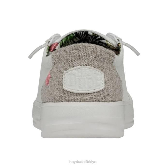 Hey Dude ayakkabı Hindistan cevizi beyazı kadınlar karina 82XX247