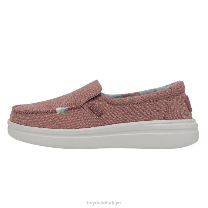 Hey Dude ayakkabı tozlu pembe kadınlar sisli yükseliş 82XX227