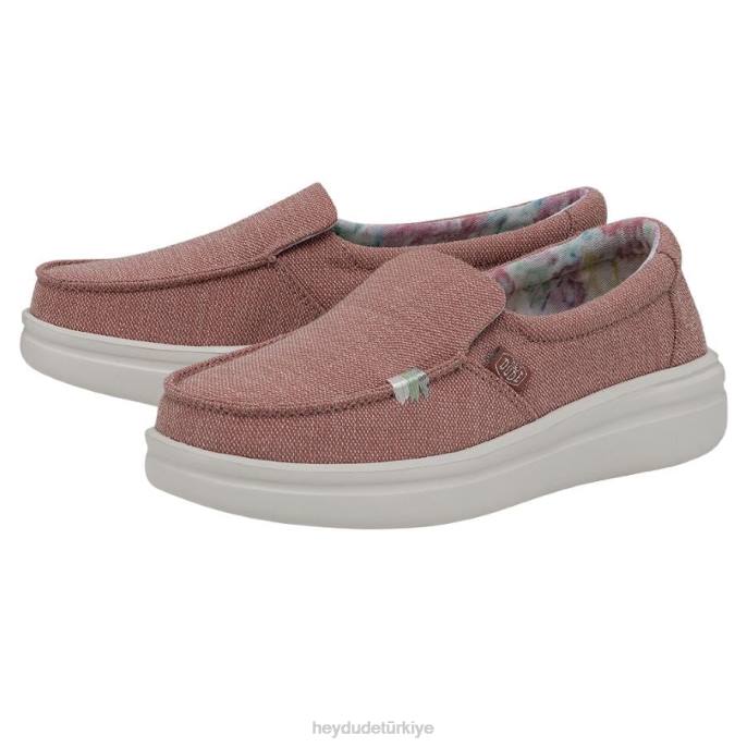 Hey Dude ayakkabı tozlu pembe kadınlar sisli yükseliş 82XX227