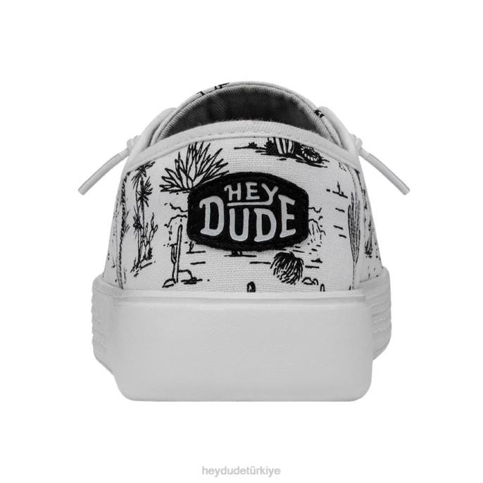 Hey Dude ayakkabı Beyaz ve siyah kadınlar Cody çölü 82XX221
